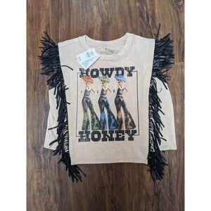 Buckle Howdy Honey Goodie Two Sleeves Tassel Tank Large Sold Out boho western